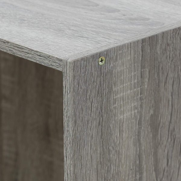 Furinno Basic 3-Tier Bookcase Storage Shelves, French Oak Grey - Image 7